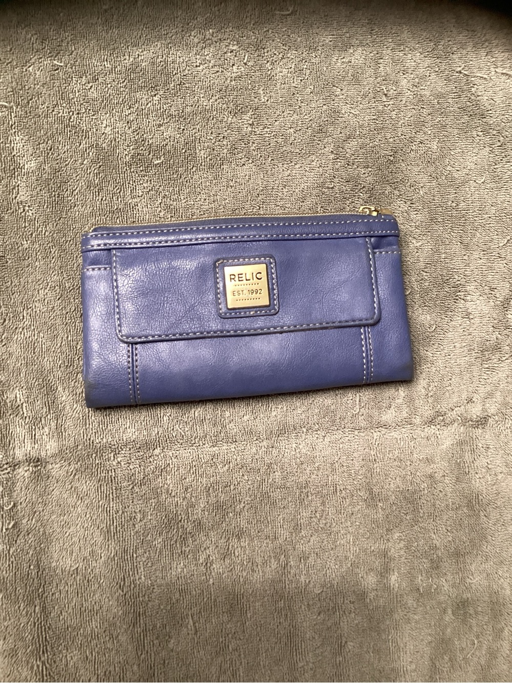 Relic Women's Purple Zip-Top Wallet with Front Flap